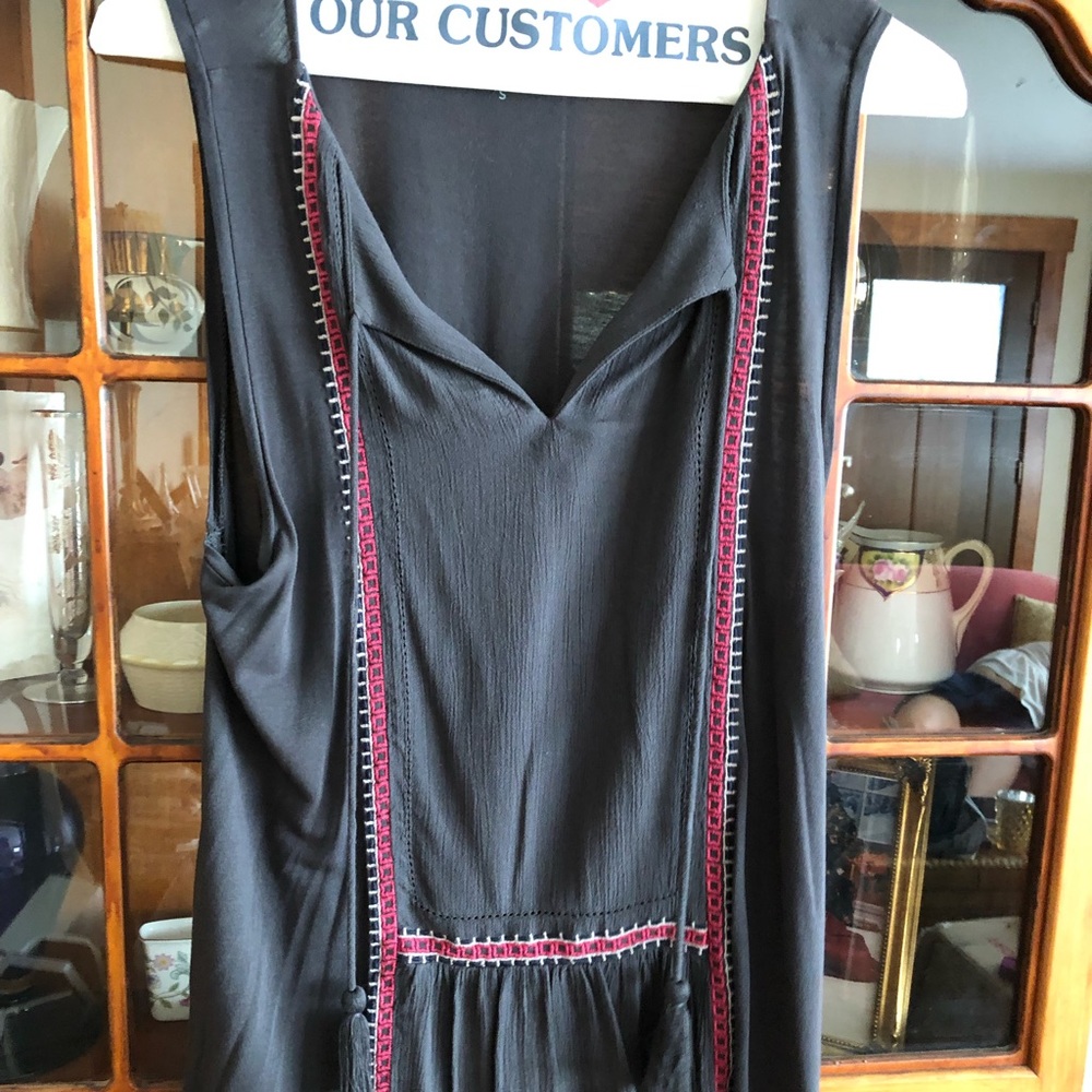 Long loose fitting tank top